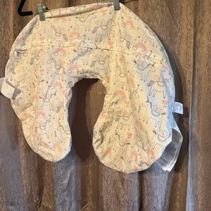 Boppy Original Support Cover Pillowcase Pink Unicorns and Rainbows Soft Cotton